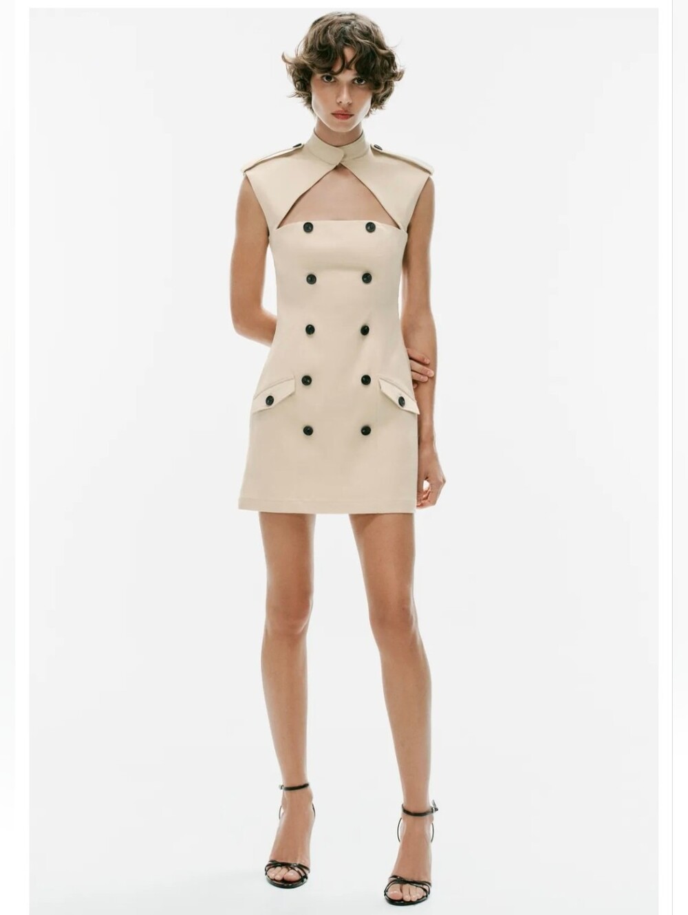 ZARA TRENCH MINI DRESS WITH SLIT